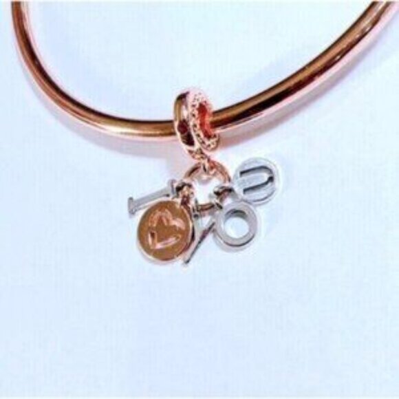 I Love You Letters Charm For Bracelet, Sterling Silver Charm - Picture 4 of 5